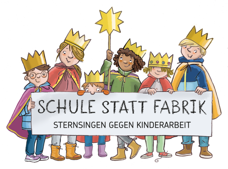 dks_illu_sternsinger_tragen_banner_kinderarbeit